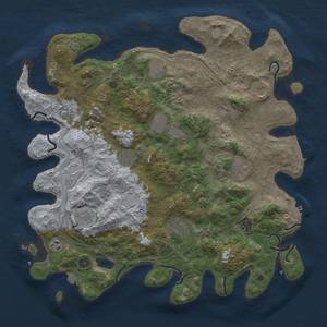 Thumbnail Rust Map: Procedural Map, Size: 4500, Seed: 1212987240, 19 Monuments