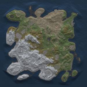 Thumbnail Rust Map: Procedural Map, Size: 3600, Seed: 60, 18 Monuments