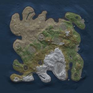 Thumbnail Rust Map: Procedural Map, Size: 3000, Seed: 4525, 14 Monuments