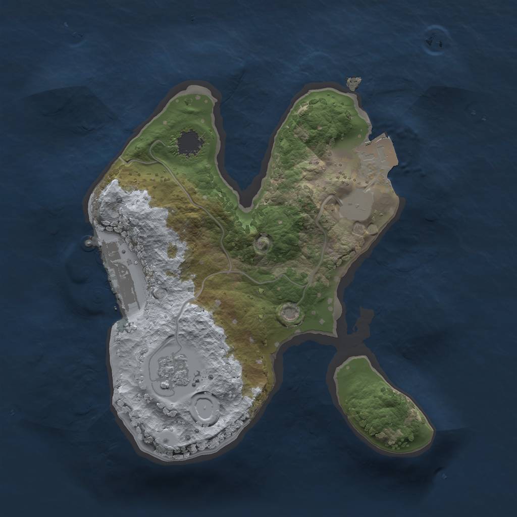 Rust Map: Procedural Map, Size: 1750, Seed: 710, 5 Monuments