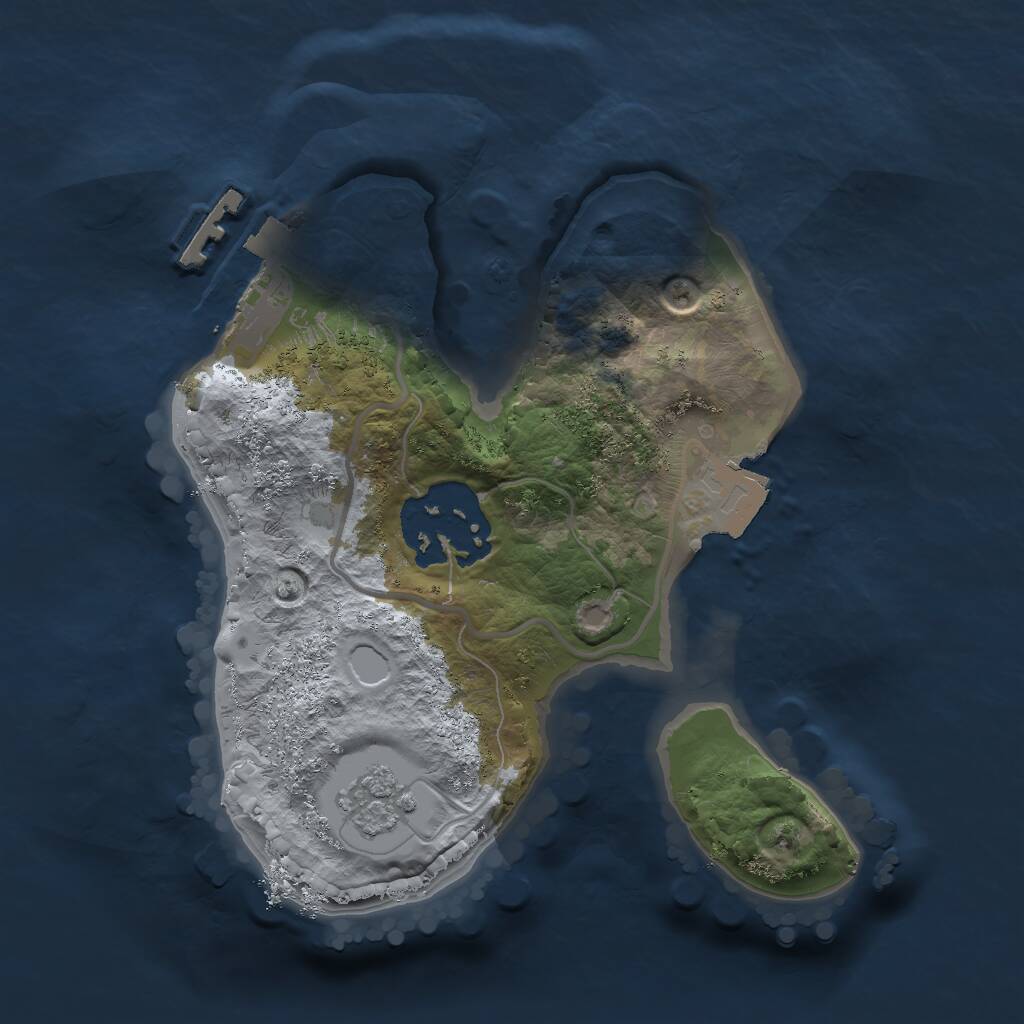 Rust Map: Procedural Map, Size: 1750, Seed: 710, 4 Monuments