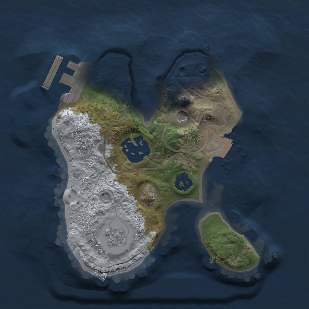 Rust Map: Procedural Map, Size: 1750, Seed: 710, 5 Monuments