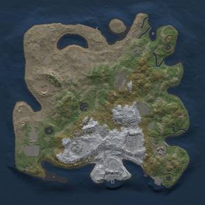 Thumbnail Rust Map: Procedural Map, Size: 3500, Seed: 870419350, 16 Monuments
