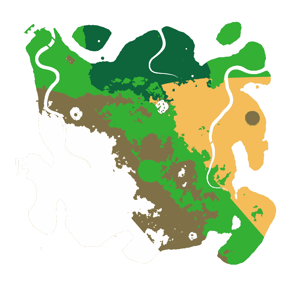 Biome Rust Map: Procedural Map, Size: 3500, Seed: 99999999