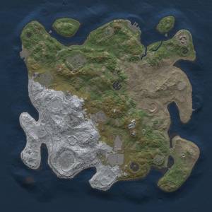 Thumbnail Rust Map: Procedural Map, Size: 3500, Seed: 99999999, 16 Monuments