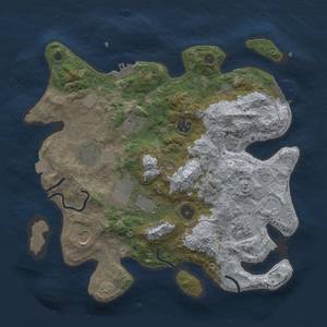 Thumbnail Rust Map: Procedural Map, Size: 3500, Seed: 16948193, 15 Monuments