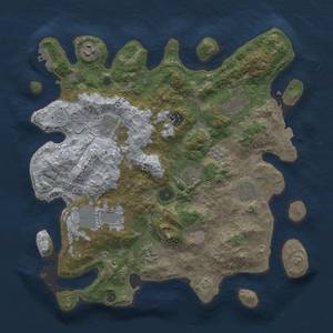 Thumbnail Rust Map: Procedural Map, Size: 3700, Seed: 1096996325, 16 Monuments