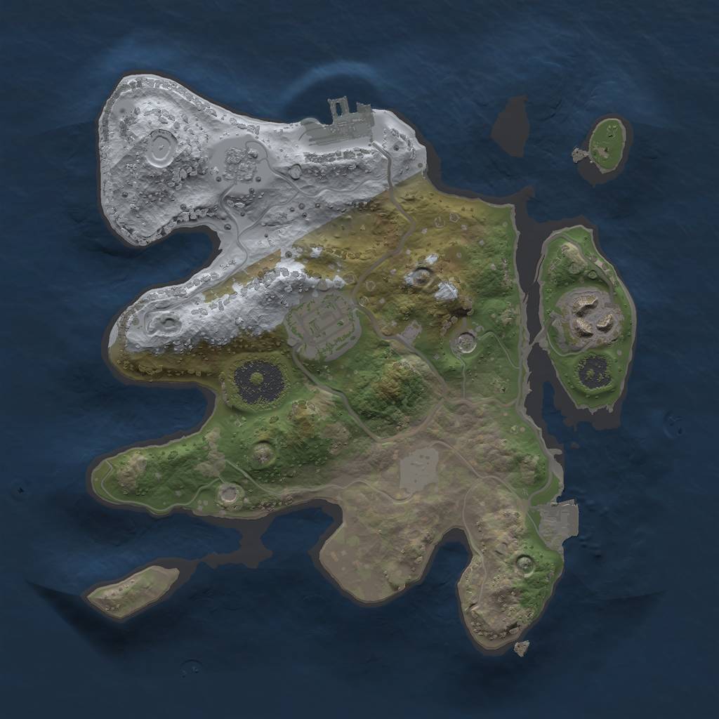 Rust Map: Procedural Map, Size: 2300, Seed: 23569092, 8 Monuments