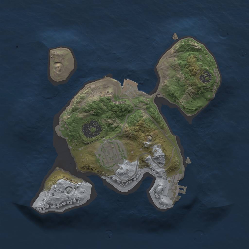 Rust Map: Procedural Map, Size: 2000, Seed: 800608952, 5 Monuments