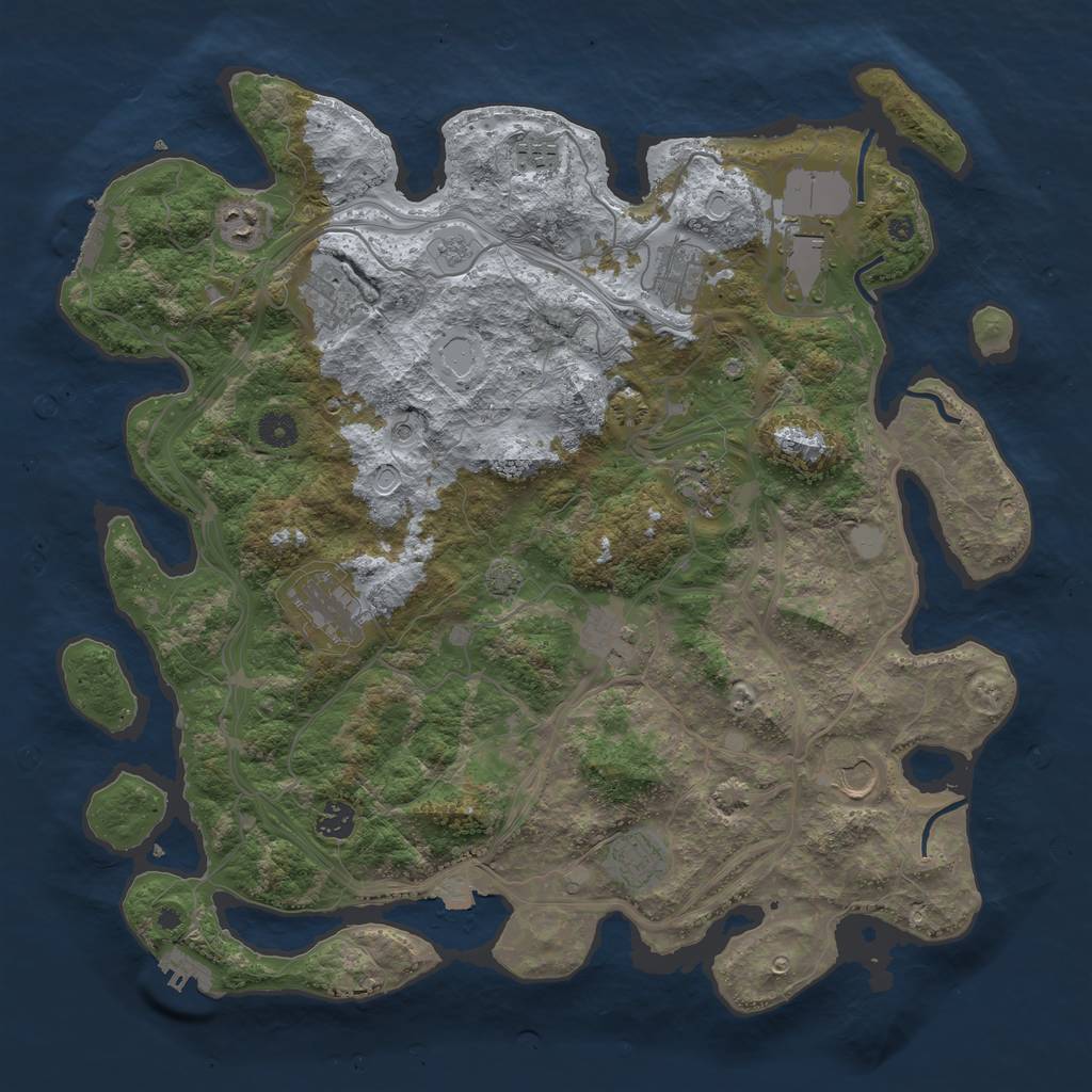 Rust Map: Procedural Map, Size: 4250, Seed: 1125308753, 19 Monuments