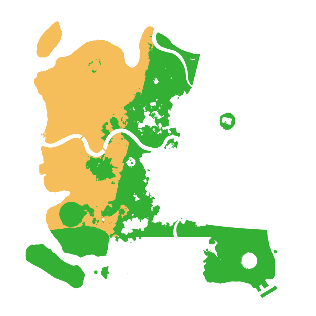 Biome Rust Map: Procedural Map, Size: 3500, Seed: 205310854
