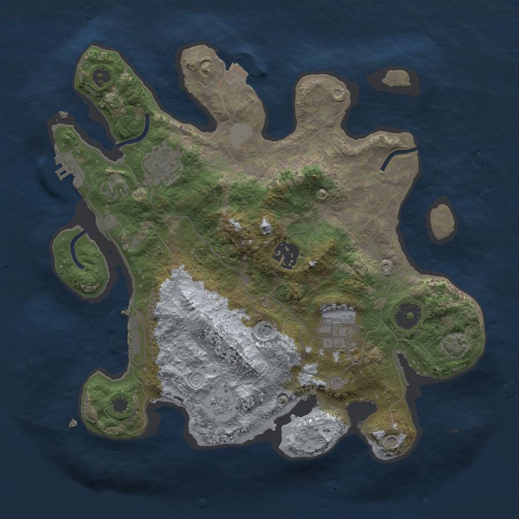 Rust Map: Procedural Map, Size: 3000, Seed: 160314446, 11 Monuments