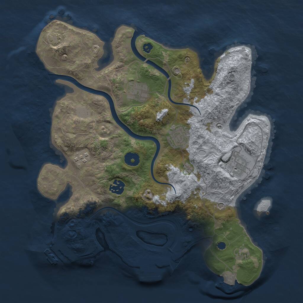Rust Map: Procedural Map, Size: 3100, Seed: 1762444704, 10 Monuments