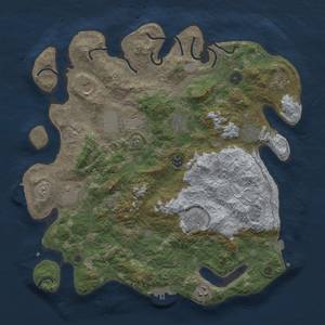 Thumbnail Rust Map: Procedural Map, Size: 4000, Seed: 1975605282, 18 Monuments