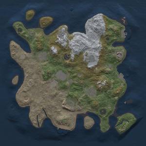 Thumbnail Rust Map: Procedural Map, Size: 3500, Seed: 688536010, 17 Monuments