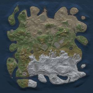 Thumbnail Rust Map: Procedural Map, Size: 4000, Seed: 237377747, 17 Monuments