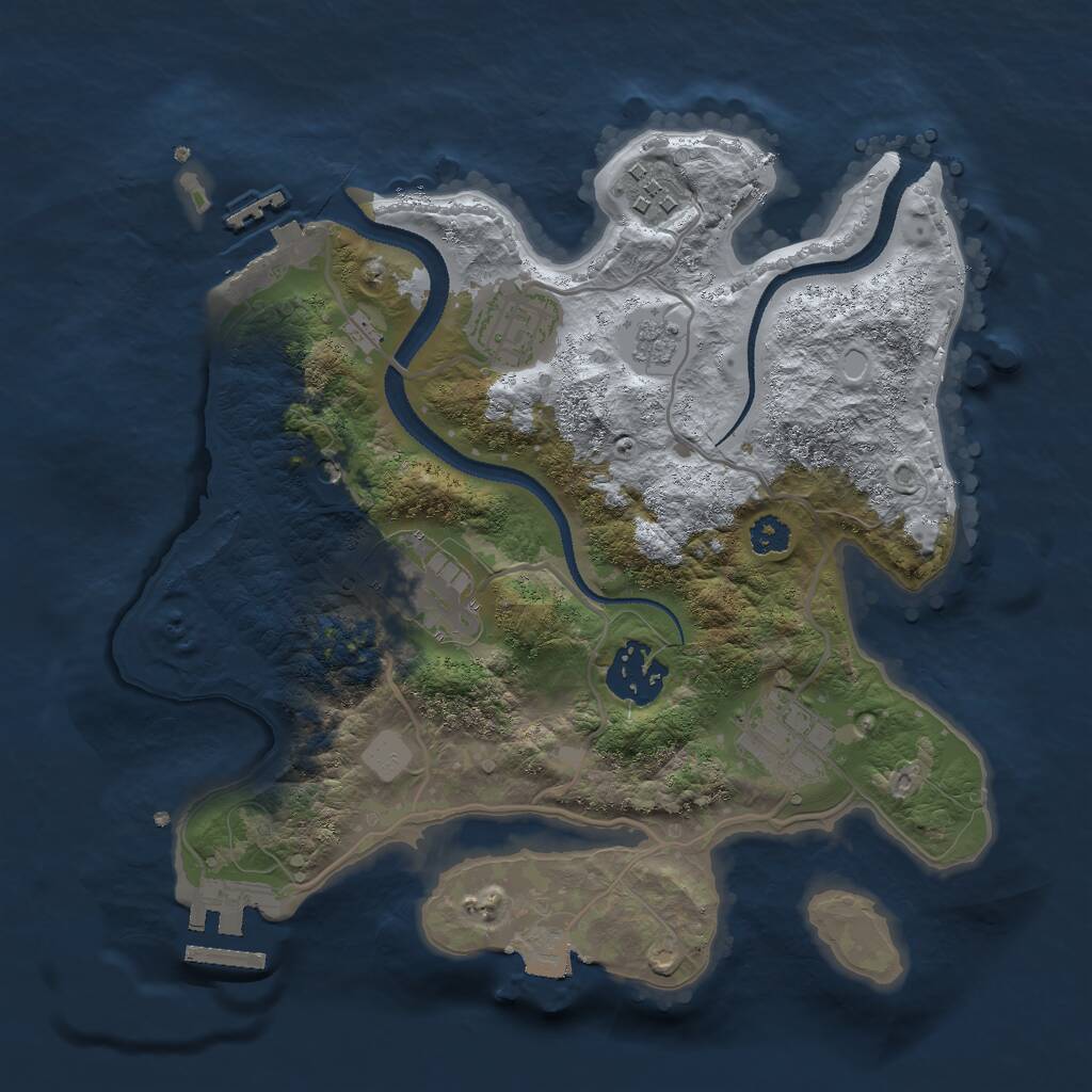Rust Map: Procedural Map, Size: 2750, Seed: 522589450, 10 Monuments