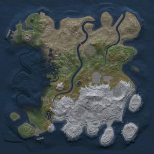 Thumbnail Rust Map: Procedural Map, Size: 3500, Seed: 6687421, 14 Monuments