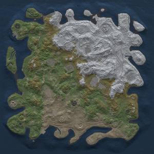 Thumbnail Rust Map: Procedural Map, Size: 4500, Seed: 1805123856, 19 Monuments