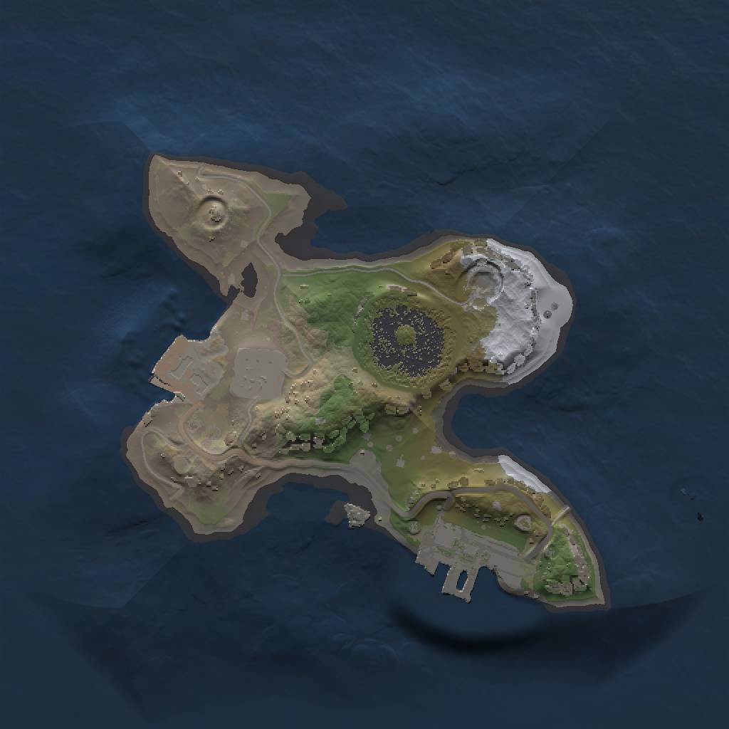 Rust Map: Procedural Map, Size: 1500, Seed: 245064973, 4 Monuments