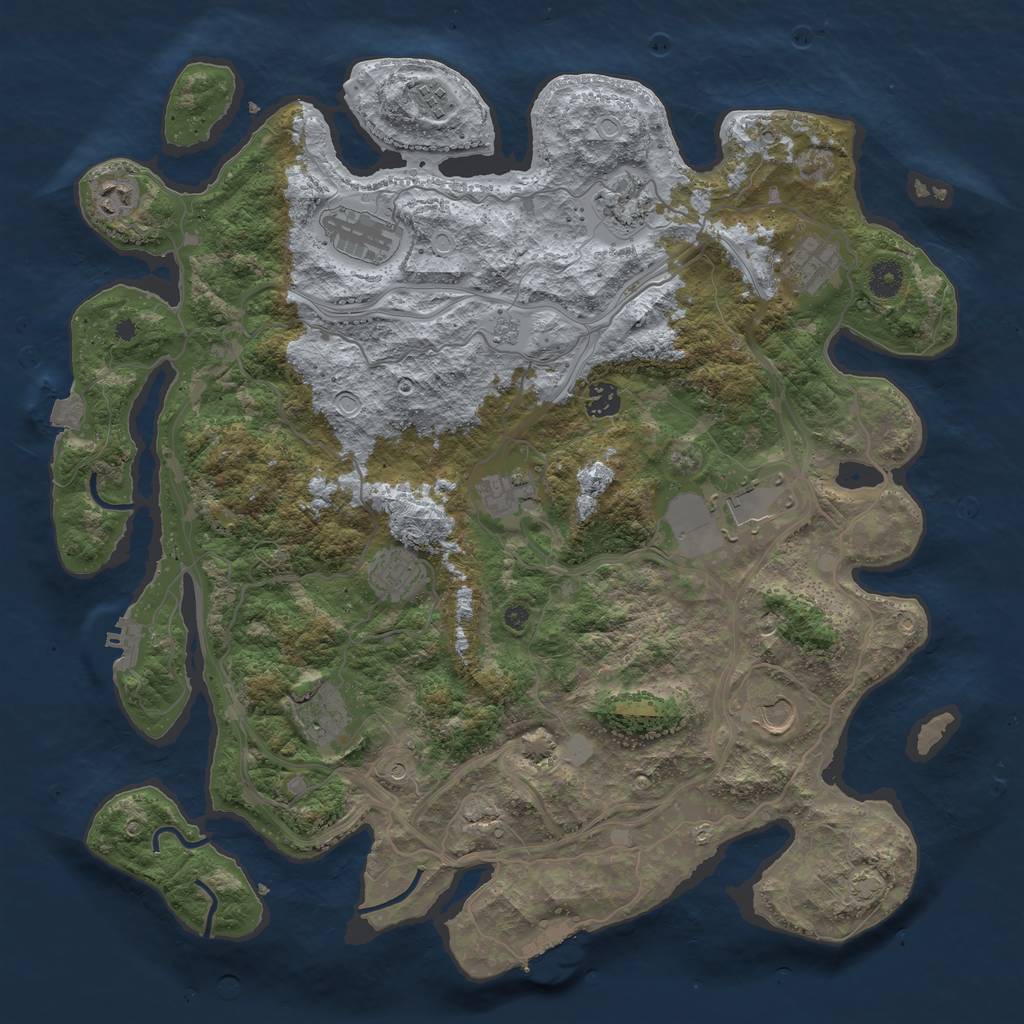 Rust Map: Procedural Map, Size: 4250, Seed: 2012411033, 19 Monuments