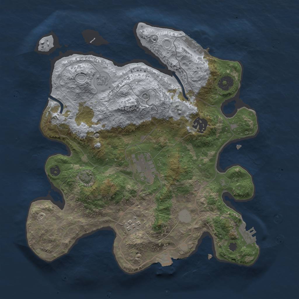 Rust Map: Procedural Map, Size: 3000, Seed: 4217980, 11 Monuments