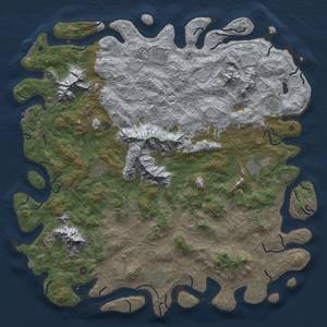 Thumbnail Rust Map: Procedural Map, Size: 6000, Seed: 69420309, 19 Monuments