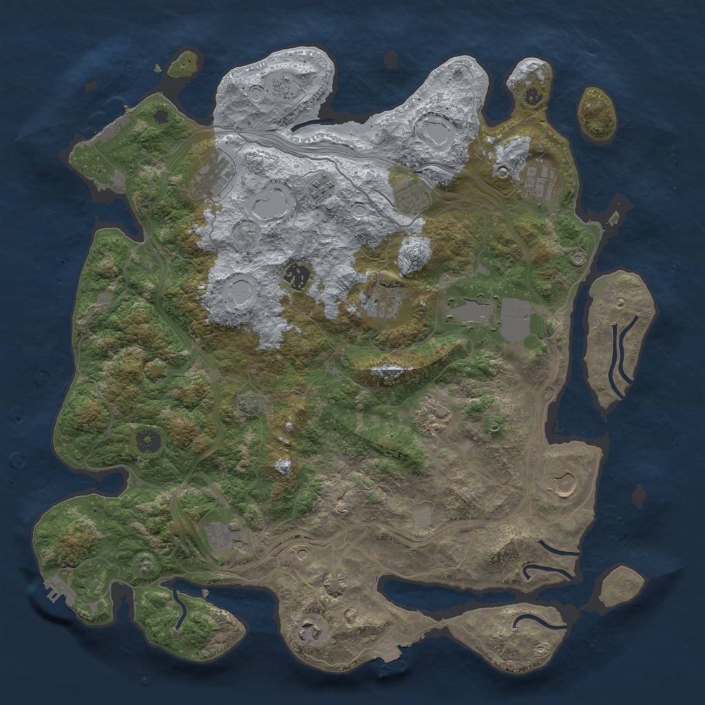 Rust Map: Procedural Map, Size: 4250, Seed: 82865278, 19 Monuments