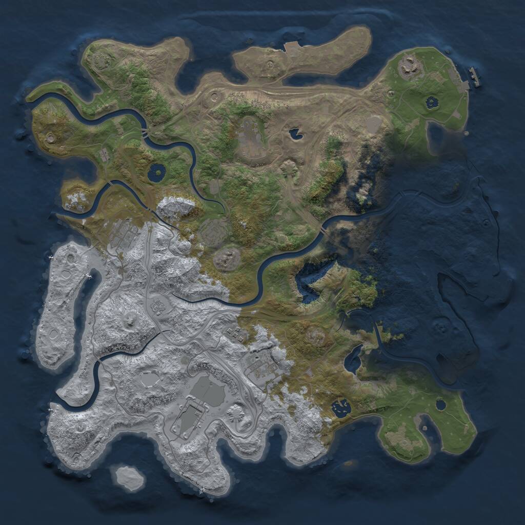 Rust Map: Procedural Map, Size: 4250, Seed: 1772013013, 14 Monuments