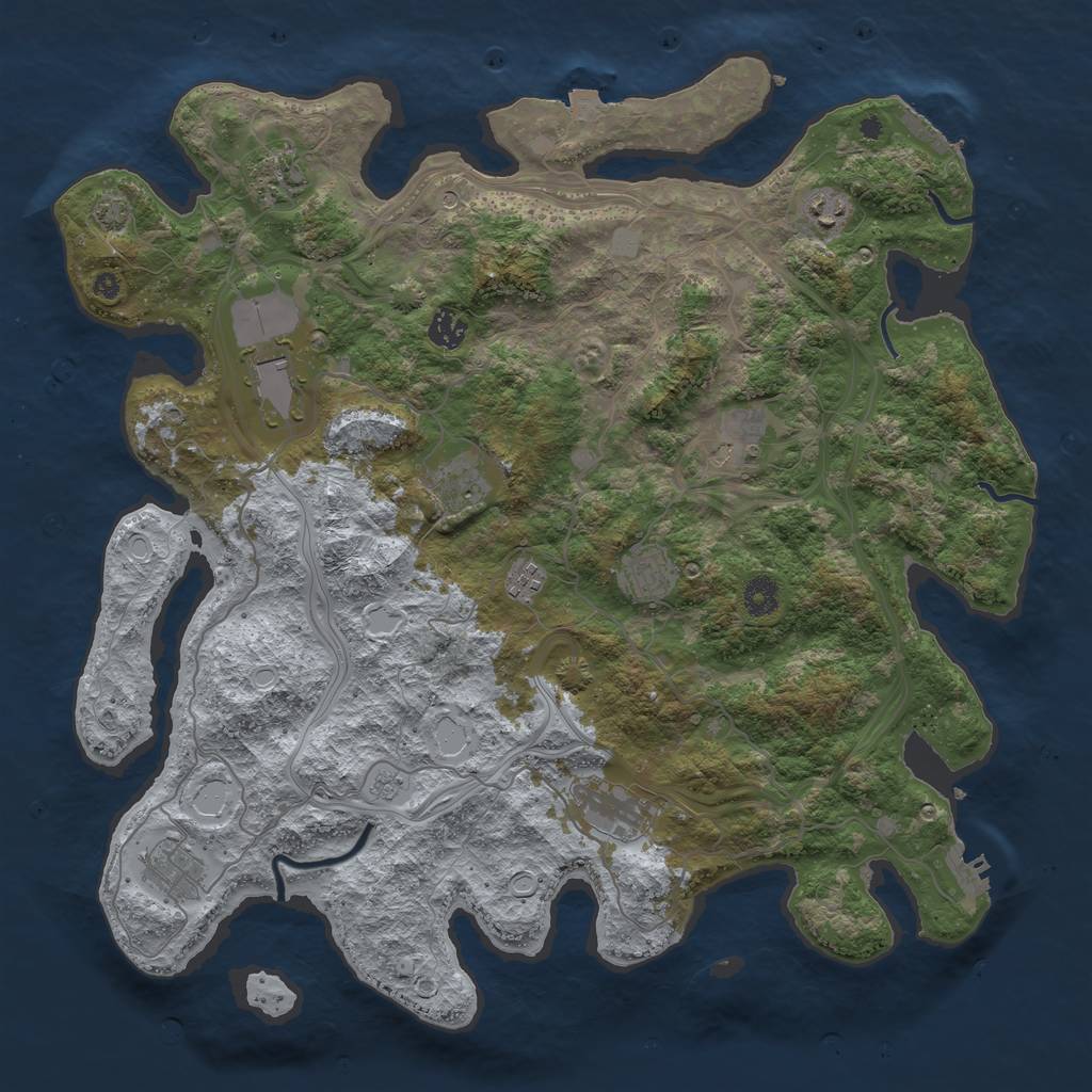 Rust Map: Procedural Map, Size: 4250, Seed: 1772013013, 18 Monuments