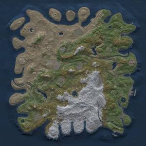 Thumbnail Rust Map: Procedural Map, Size: 4500, Seed: 1601217656, 16 Monuments