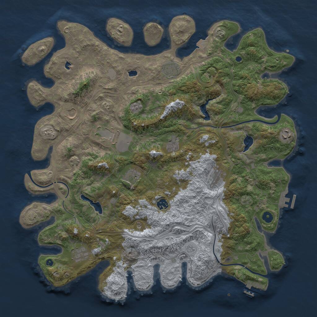 Rust Map: Procedural Map, Size: 4500, Seed: 1601217656, 16 Monuments