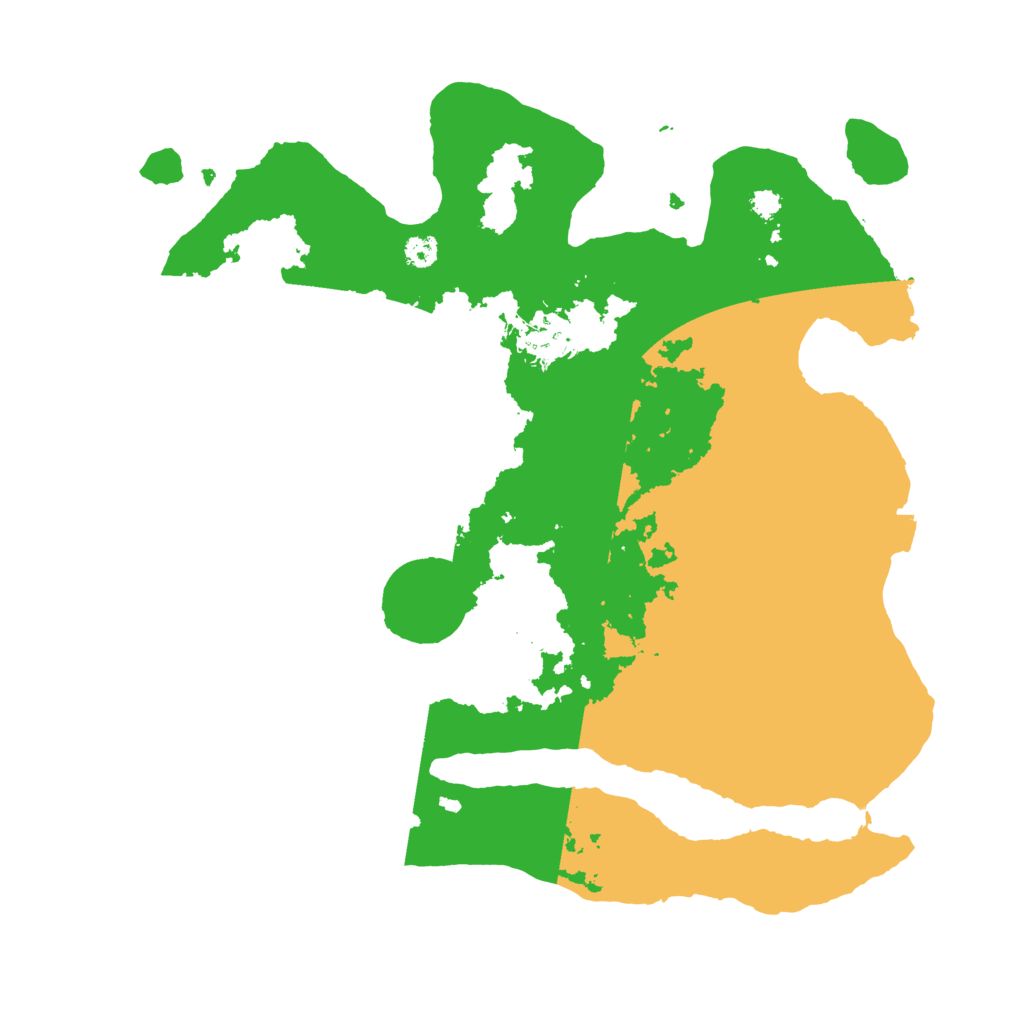 Biome Rust Map: Procedural Map, Size: 3200, Seed: 64543