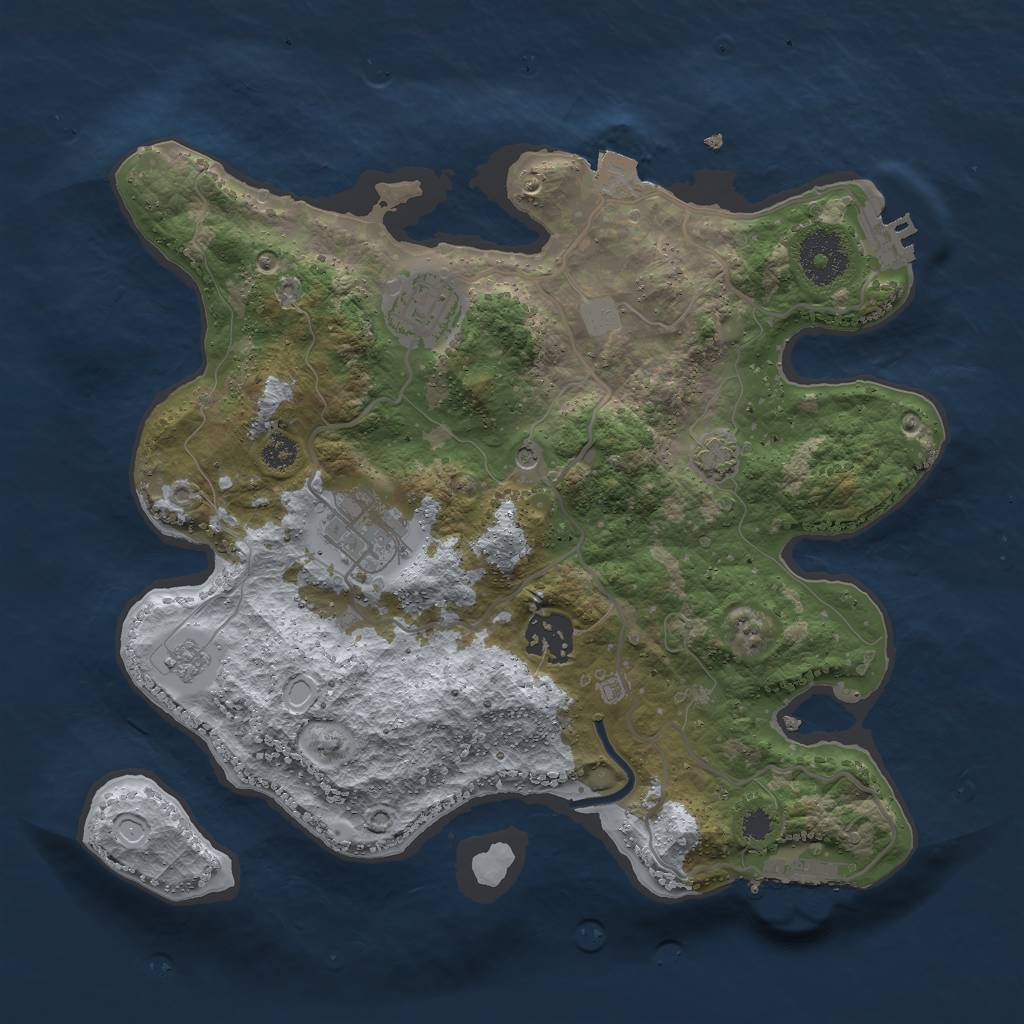 Rust Map: Procedural Map, Size: 3000, Seed: 273853019, 11 Monuments