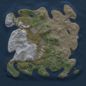 Thumbnail Rust Map: Procedural Map, Size: 3500, Seed: 1595891809, 18 Monuments