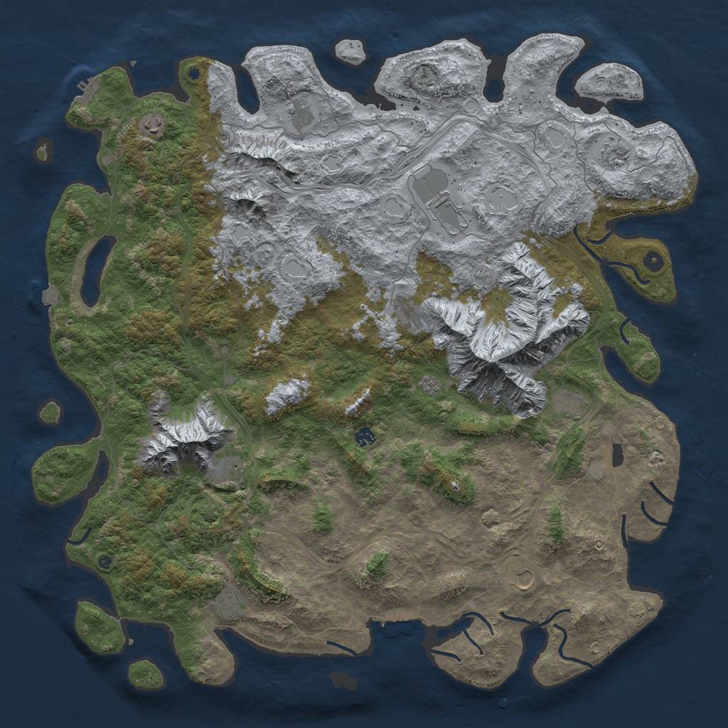 Rust Map: Procedural Map, Size: 5600, Seed: 309029111, 19 Monuments