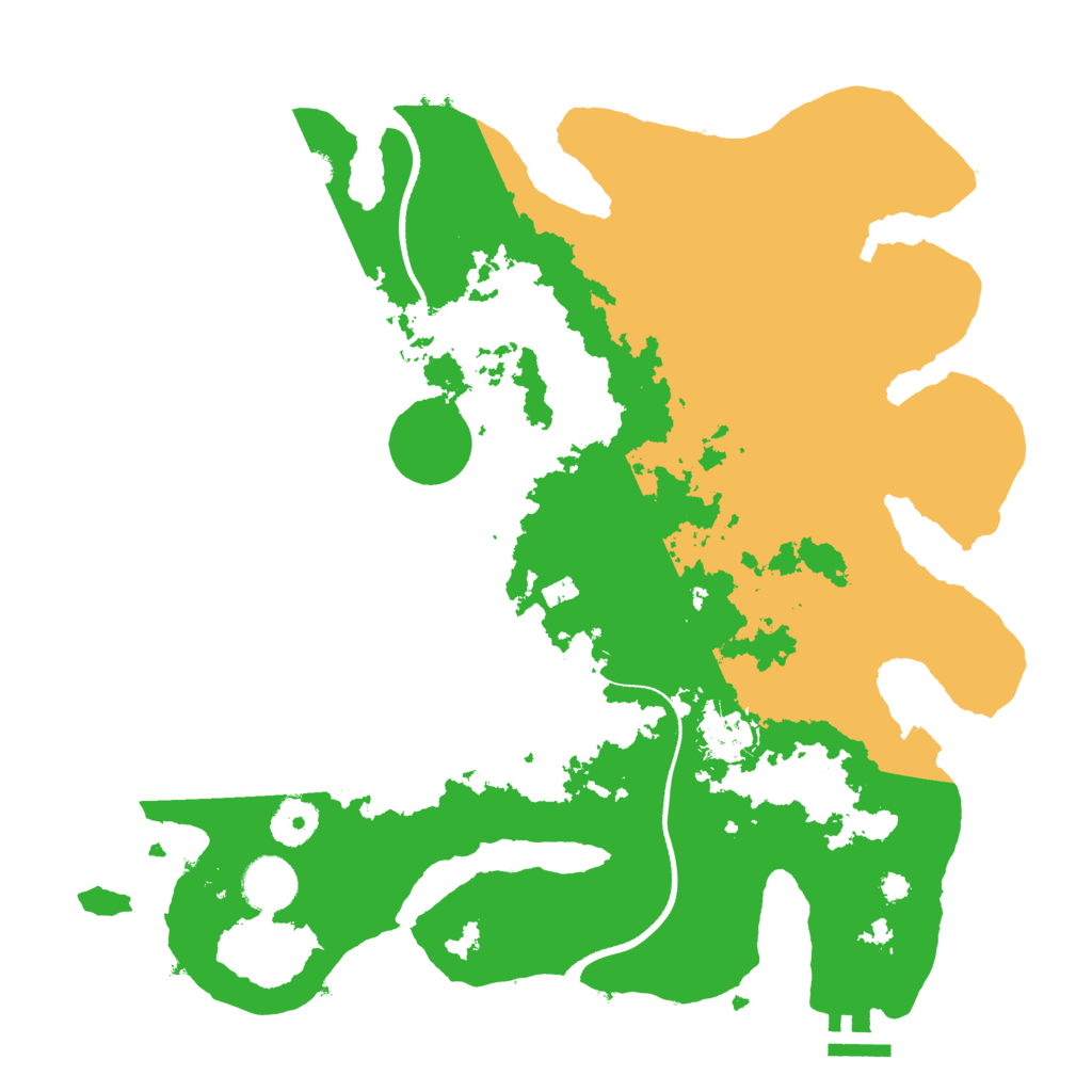 Biome Rust Map: Procedural Map, Size: 3500, Seed: 834278582