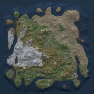 Thumbnail Rust Map: Procedural Map, Size: 4000, Seed: 976750673, 18 Monuments