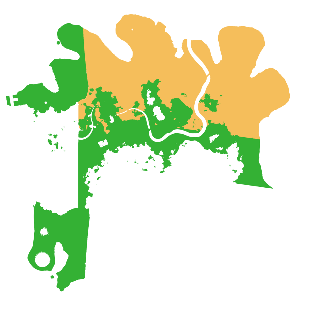 Biome Rust Map: Procedural Map, Size: 3700, Seed: 50