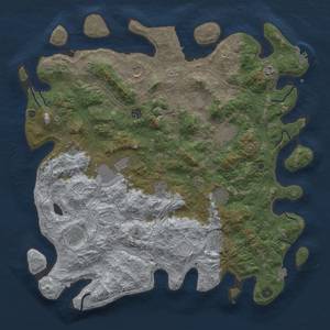 Thumbnail Rust Map: Procedural Map, Size: 4700, Seed: 601853772, 19 Monuments