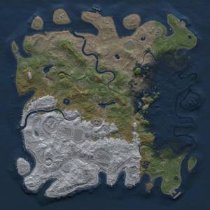 Thumbnail Rust Map: Procedural Map, Size: 4700, Seed: 601853772, 15 Monuments