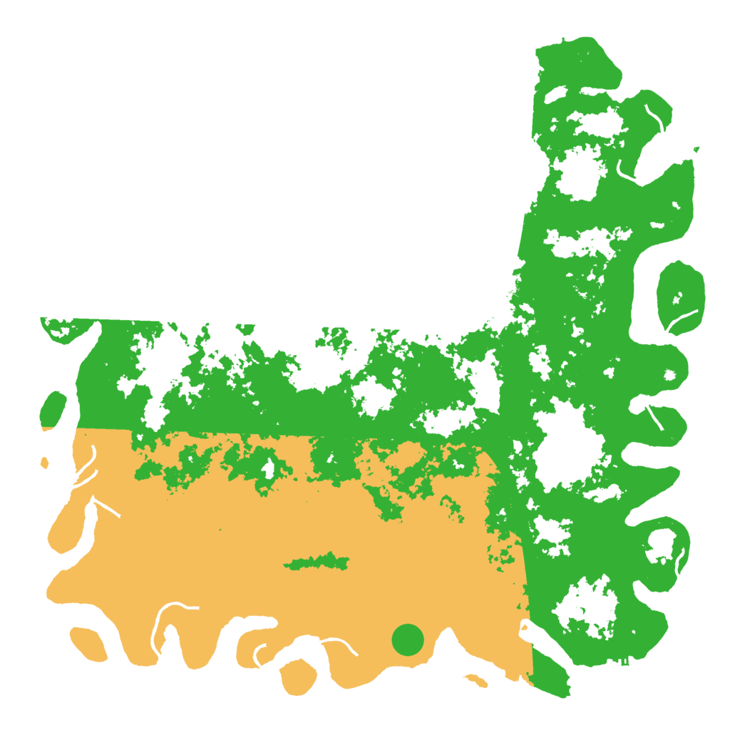 Biome Rust Map: Procedural Map, Size: 6000, Seed: 1231289247