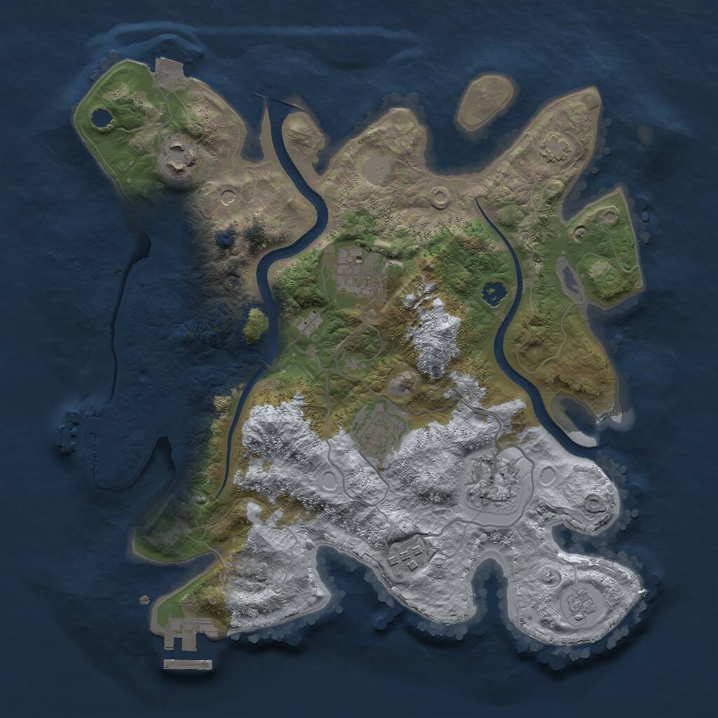 Rust Map: Procedural Map, Size: 3000, Seed: 29626, 11 Monuments