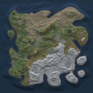 Thumbnail Rust Map: Procedural Map, Size: 3500, Seed: 1753541225, 17 Monuments