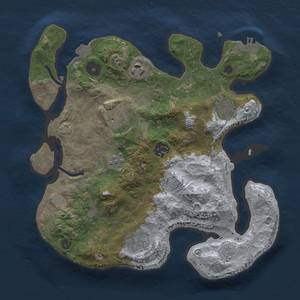 Thumbnail Rust Map: Procedural Map, Size: 3000, Seed: 762594581, 12 Monuments