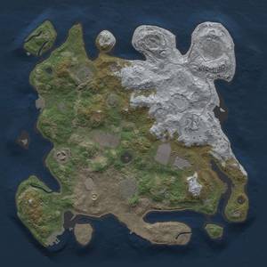 Thumbnail Rust Map: Procedural Map, Size: 3500, Seed: 1717051299, 15 Monuments