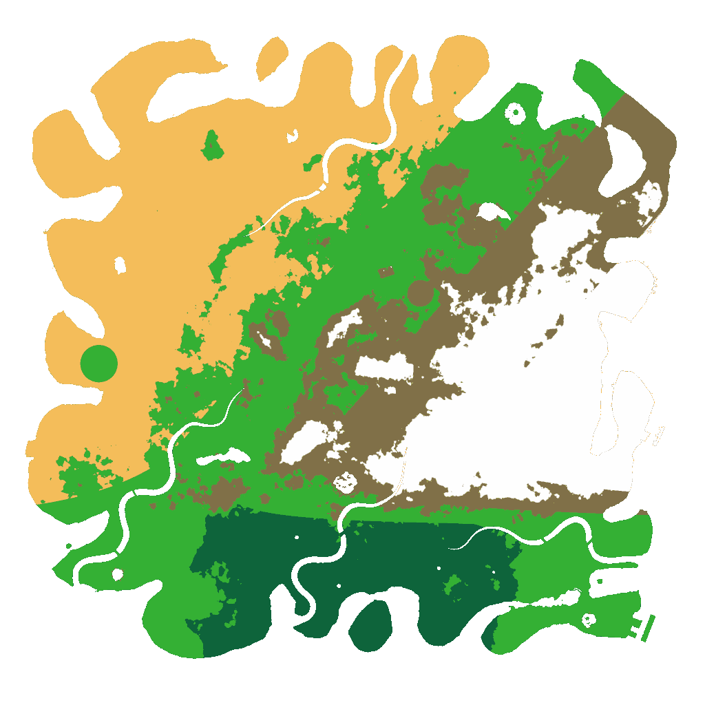 Biome Rust Map: Procedural Map, Size: 5000, Seed: 29883