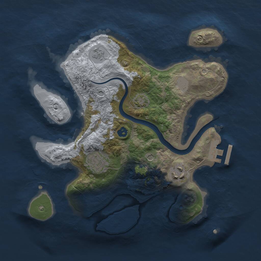 Rust Map: Procedural Map, Size: 2600, Seed: 453436, 7 Monuments