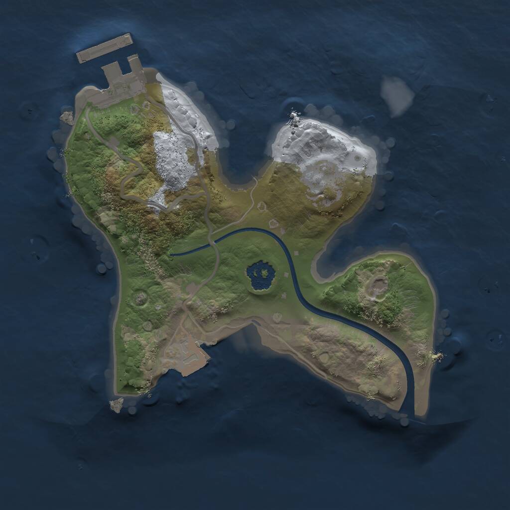 Rust Map: Procedural Map, Size: 1800, Seed: 1757333826, 2 Monuments