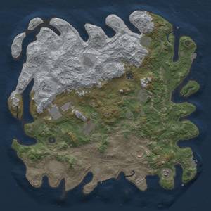 Thumbnail Rust Map: Procedural Map, Size: 4400, Seed: 29307421, 19 Monuments